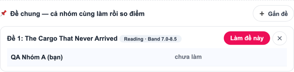 Bảng so điểm đề chung